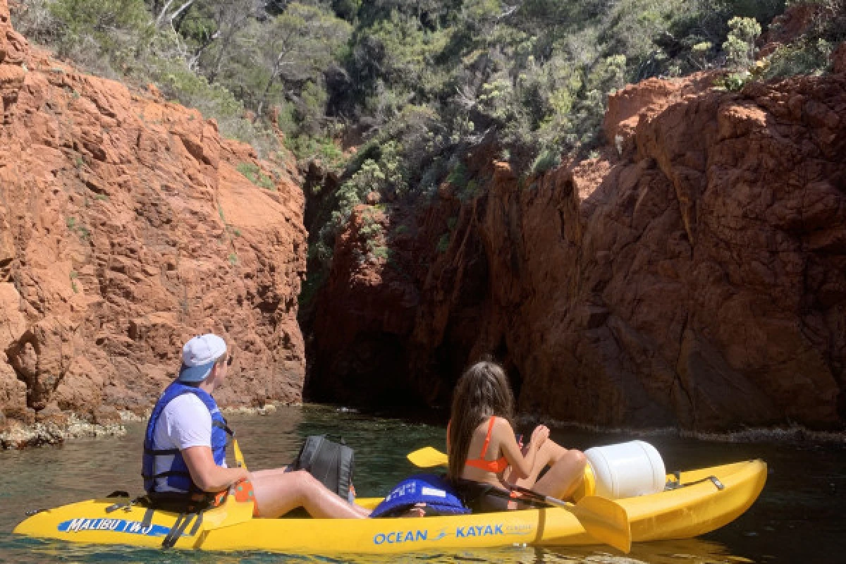 PROMO -50% : Location kayak ou paddle - Coucher de soleil - Boulouris - Expérience Côte d'Azur