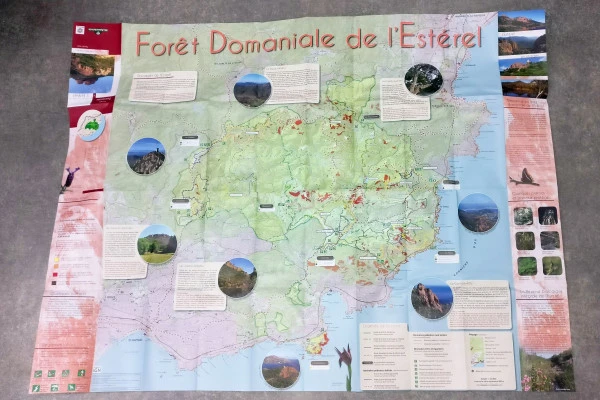 Carte ONF - Forêt domaniale de l'Estérel - Expérience Côte d'Azur
