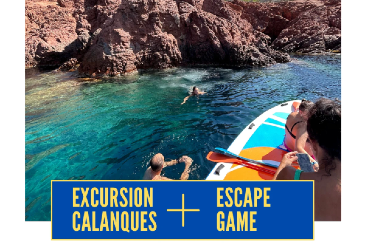 PROMO - Combo Groupe FULL DÉCOUVERTE : Excursion Calanques en paddle géant + Jeu de piste - Expérience Côte d'Azur