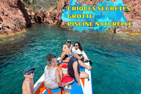 Excursion calanques de l'Estérel en Paddle Géant - Expérience Côte d'Azur