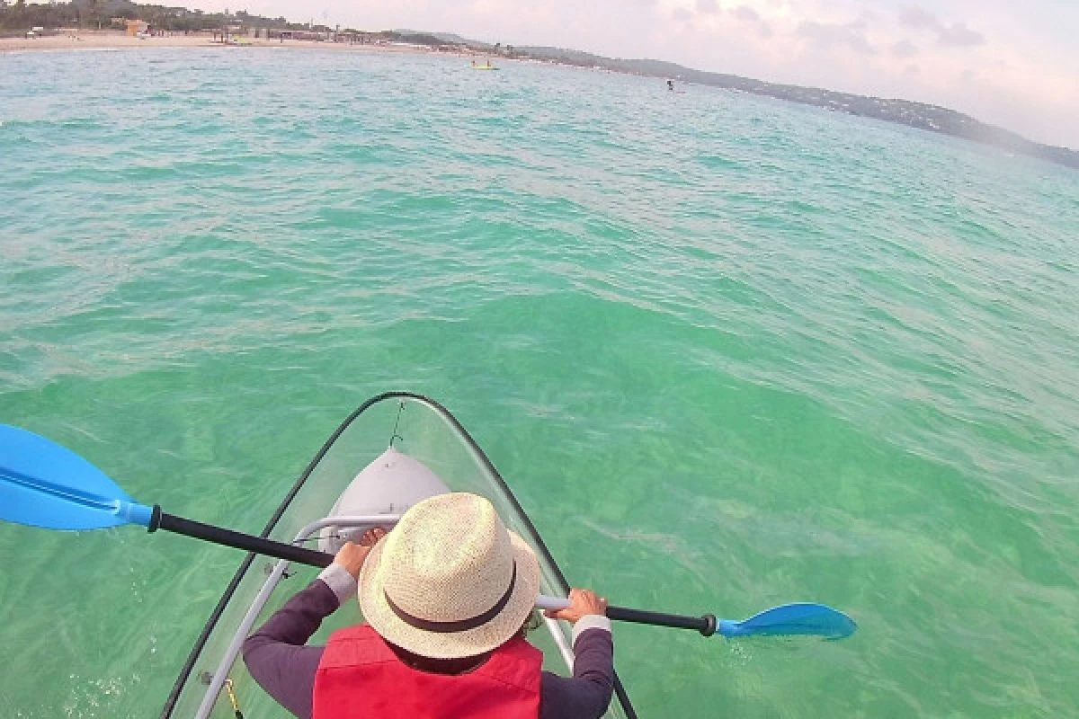 Location de kayak transparent - plage de la Madrague - PROMO - Expérience Côte d'Azur