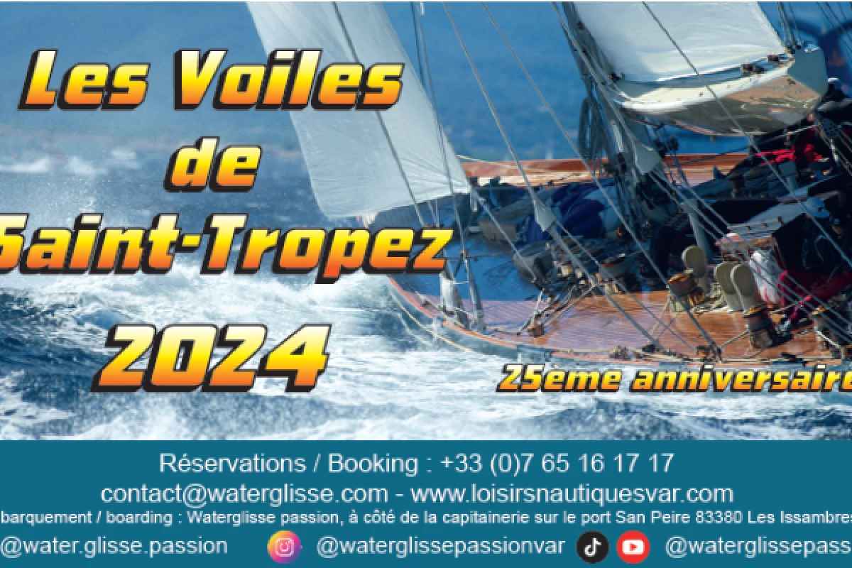 Suivi des VOILES DE SAINT TROPEZ en bateau balade - Expérience Côte d'Azur